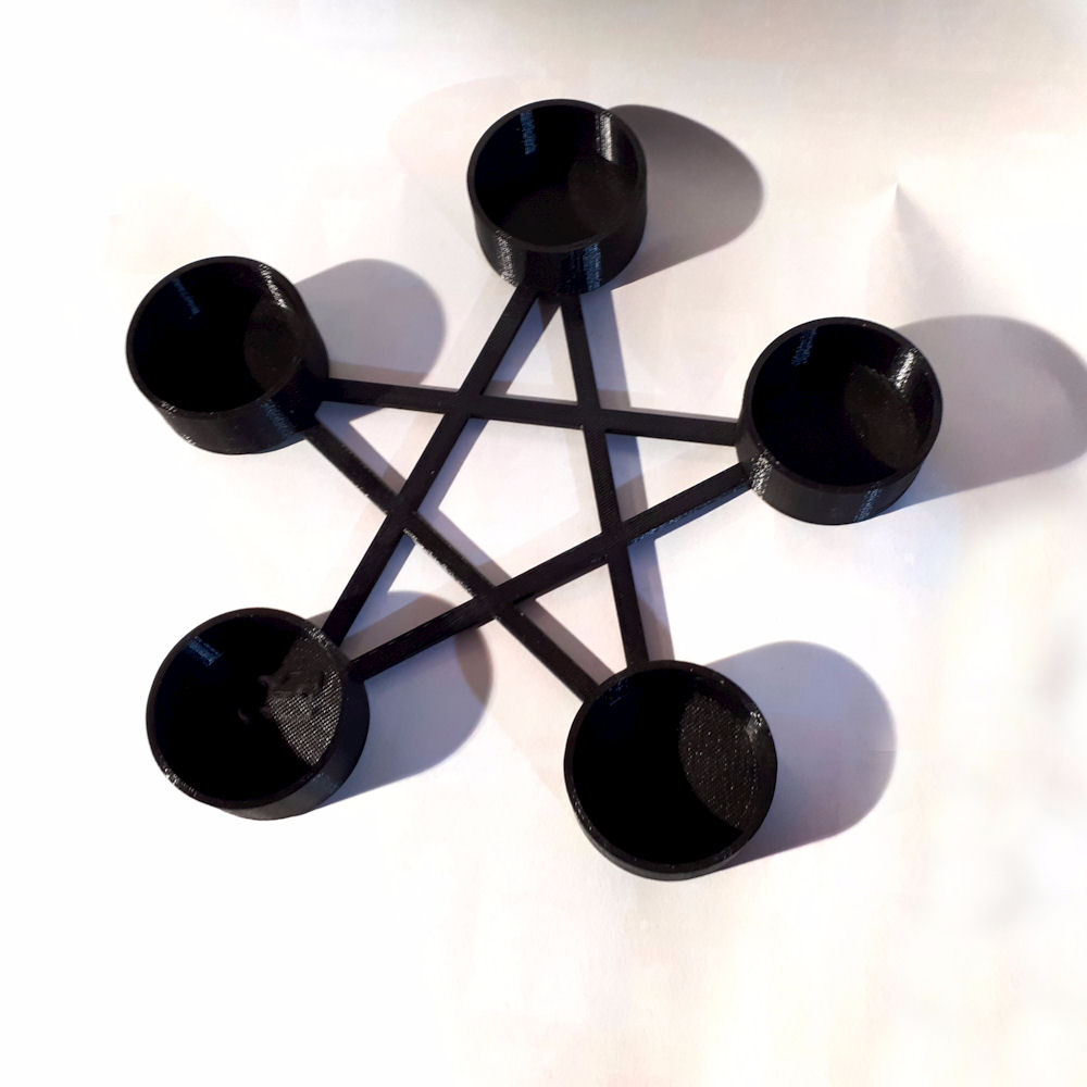 Pentagram candleholder