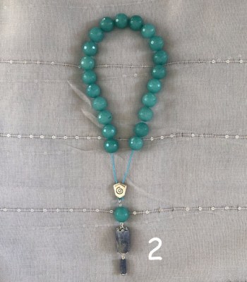 Κομπολόγια - Γαλάζιος αχάτης