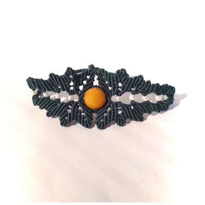 Κίτρινος αχάτης και πέρλες